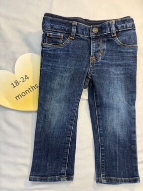 GAP - pull on denim jeans. Size 18 to 24 months